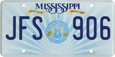 MS license plate JFS906