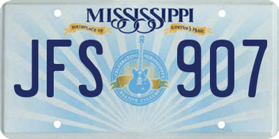 MS license plate JFS907