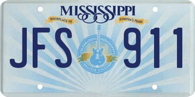 MS license plate JFS911