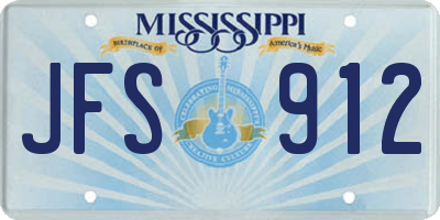 MS license plate JFS912