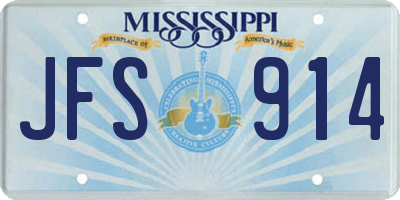 MS license plate JFS914