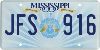MS license plate JFS916