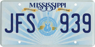 MS license plate JFS939