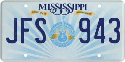 MS license plate JFS943