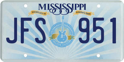MS license plate JFS951