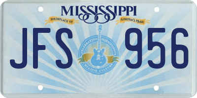 MS license plate JFS956