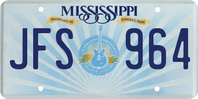 MS license plate JFS964