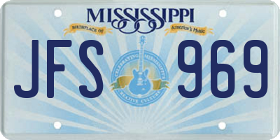 MS license plate JFS969