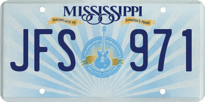 MS license plate JFS971