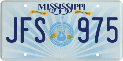 MS license plate JFS975