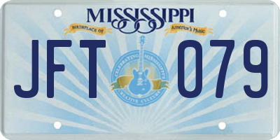 MS license plate JFT079