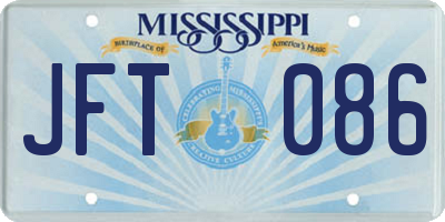 MS license plate JFT086