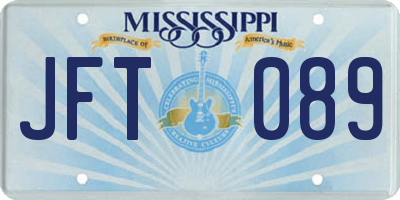 MS license plate JFT089