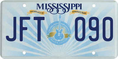 MS license plate JFT090