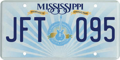 MS license plate JFT095