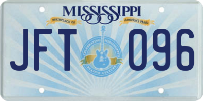 MS license plate JFT096