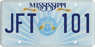 MS license plate JFT101