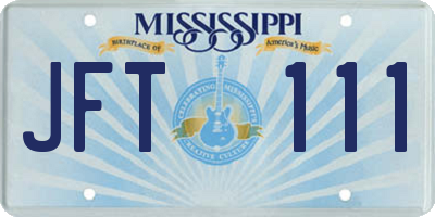 MS license plate JFT111