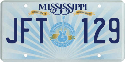MS license plate JFT129