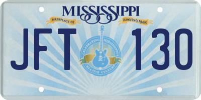 MS license plate JFT130