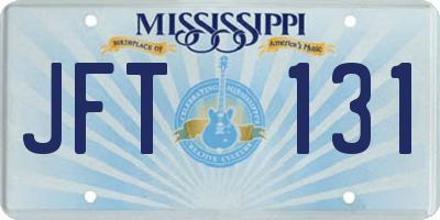 MS license plate JFT131