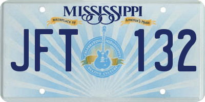 MS license plate JFT132