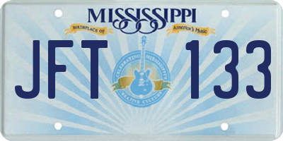 MS license plate JFT133