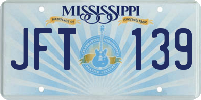 MS license plate JFT139