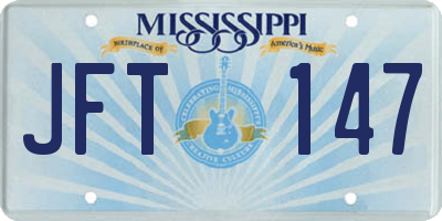 MS license plate JFT147