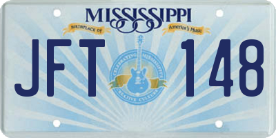 MS license plate JFT148