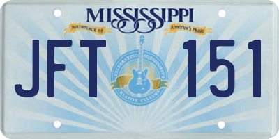 MS license plate JFT151