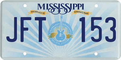 MS license plate JFT153
