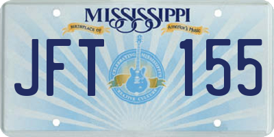 MS license plate JFT155