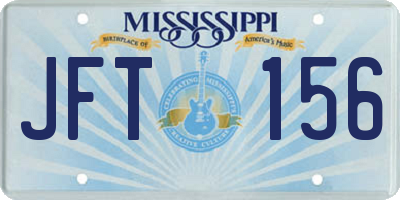 MS license plate JFT156