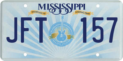 MS license plate JFT157