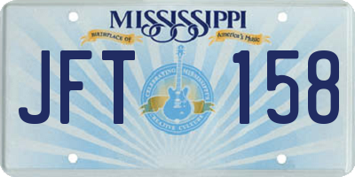 MS license plate JFT158