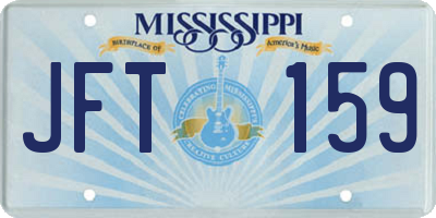 MS license plate JFT159