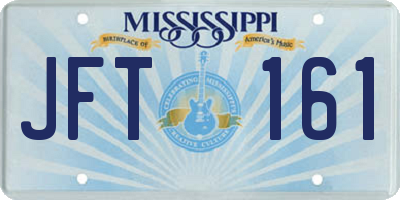 MS license plate JFT161
