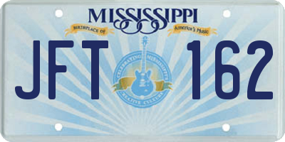 MS license plate JFT162