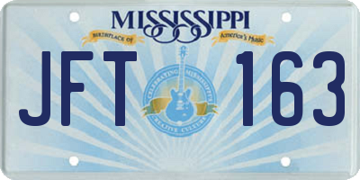 MS license plate JFT163