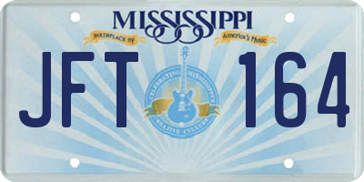 MS license plate JFT164