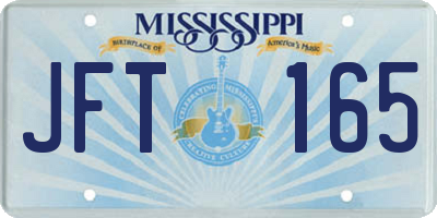 MS license plate JFT165