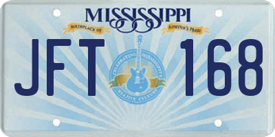 MS license plate JFT168
