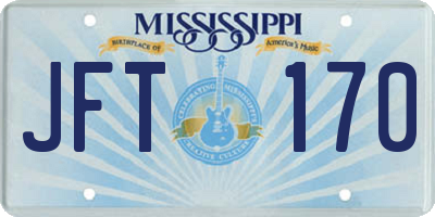 MS license plate JFT170