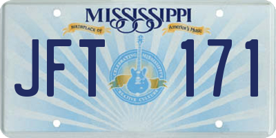 MS license plate JFT171