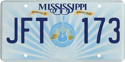 MS license plate JFT173