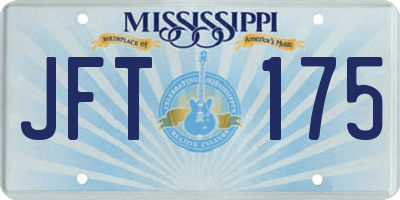 MS license plate JFT175