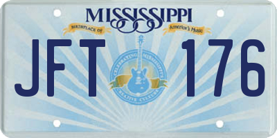 MS license plate JFT176