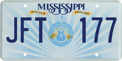 MS license plate JFT177
