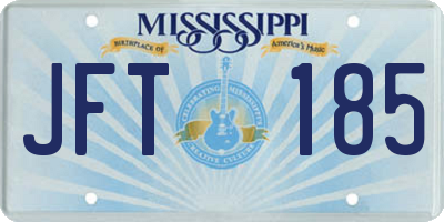 MS license plate JFT185